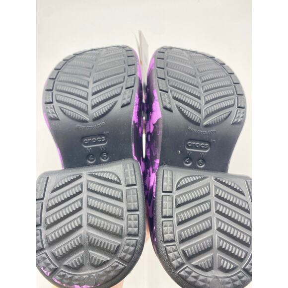 Crocs Siren Hyper Floral Woman Clog Purple/Black Platform Whimsigoth Fairygoth 6 - Picture 3 of 8